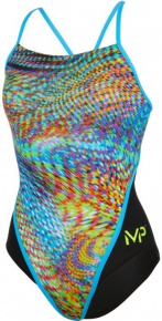 Women's swimwear Michael Phelps Snake Racing Back Multicolor/Black