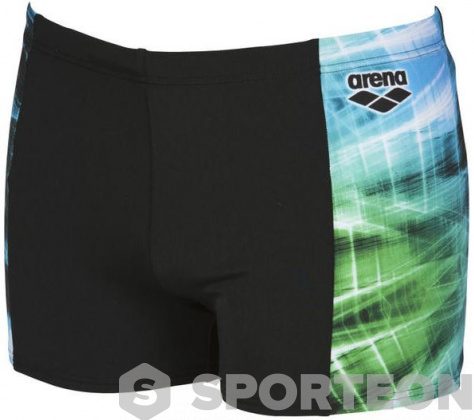 Men's swimsuit Arena Cyber Short Black/Sea Blue