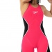 Women's competition swimsuit Speedo Fastskin LZR Pure Intent Openback Kneeskin Psycho Red/Black/Silver