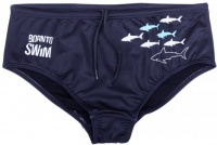 Men's swimsuit BornToSwim Sharks Brief Black