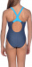 Girl's swimsuit Arena Ren One Piece Junior Shark/Turquoise/Freak Rose