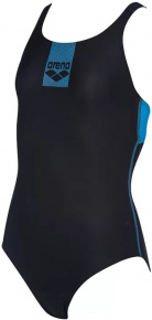 Girl's swimsuit Arena Basics Swim Pro Back One Piece Junior Black/Turquoise