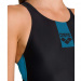 Girl's swimsuit Arena Basics Swim Pro Back One Piece Junior Black/Turquoise