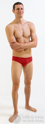 Men's swimsuit Finis Brief Solid Red