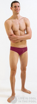 Men's swimsuit Finis Brief Solid Cabernet