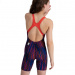 Girl's swimsuit Speedo Fastskin Endurance+ Openback Kneeskin Girl Black/Dragonfire Orange/Punchy Pink/Blue Flame