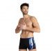 Men's swimsuit Arena Infinite Stripe Short Black/Neon Blue/Multi