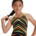 Girl's swimsuit Speedo Fastskin Endurance+ Openback Kneeskin Girl Black/Atomic Lime/Salso