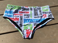 Men's swimsuit BornToSwim Logo Brief White