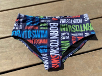 Men's swimsuit BornToSwim Logo Brief Navy