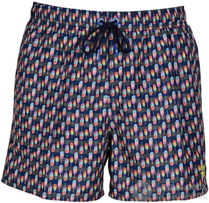 Men's swimsuit Arena Men Beach Short Allover Asphalt/Multi