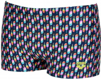 Men's swimsuit Arena Men Swim Short Allover Asphalt/Multi