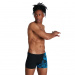 Men's swimsuit Speedo Allover V-Cut Aquashort Black/Pool