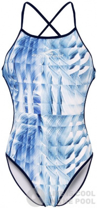 Women's swimwear Aquafeel Ice Cubes Mini-Crossback Blue/White