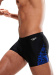 Men's swimsuit Speedo Allover V-Cut Aquashort Black/Chroma Blue