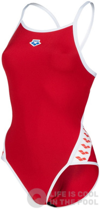 Women's swimwear Arena Icons Super Fly Back Solid Red/White