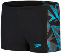 Boy's swimsuit Speedo Hyper Boom Panel Aquashort Boy Black/Bolt/Dove Grey