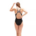 Women's swimwear Speedo Allover Digital Recordbreaker Black/USA Charcoal/Shark Grey/White