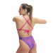 Women's swimwear Speedo Allover Digital Tieback Chroma Blue/Electric Pink