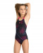 Girl's swimsuit Arena Girls Galactics Swimsuit Swim Pro Back Black/Freak Rose