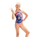 Girl's swimsuit Speedo Printed Pulseback Girl Soft Coral/Ammonite/Aquarium/Lilac