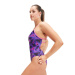 Women's swimwear Speedo Allover Digital Lattice Back Hyper Lights Black/Cobalt/Indigo Glow/Orchid