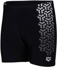 Men's swimsuit Arena Kikko V Swim Mid Jammer Graphic Black/White