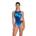 Women's swimwear Arena One Floating Tech Back One Piece Silver/White/Navy