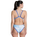 Women's swimwear Arena One Dreams Double Cross One Piece Neon Blue/Silver/White