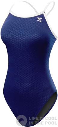 Women's swimwear Tyr Hexa Diamondfit Navy/White