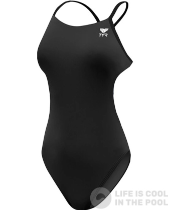 Women's swimwear Tyr Durafast Elite Cutoutfit Black