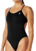 Women's swimwear Tyr Durafast Elite Cutoutfit Black