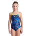 Arena Daly Swimsuit Light Drop Back Girls Navy Soft Green/Navy Multi